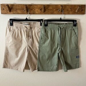 2 Pack Boy Lucky Brand Tan and Green Shorts